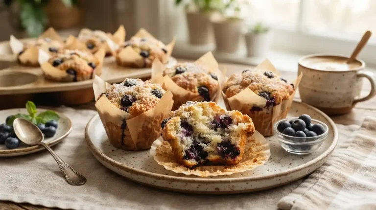 Easy Sour Cream Blueberry Muffins